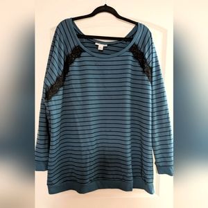 Motherhood Maternity Sweatshirt, Teal 3x